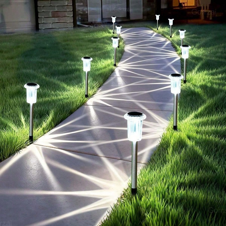 4pcs Outdoor Solar Stainless S - đánh giá và giá Solar Ground Light Driveway