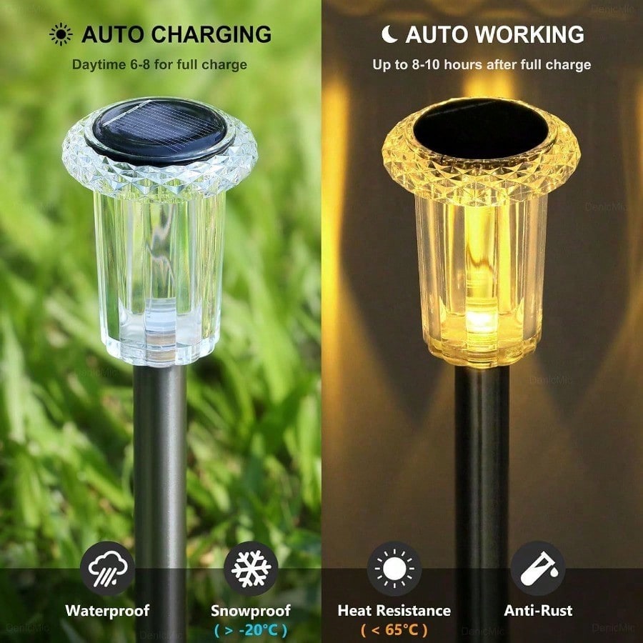 4pcs Outdoor Solar Stainless S - đánh giá và giá Solar Ground Light Driveway