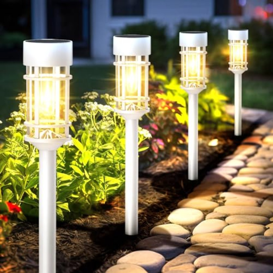 Solar Pathway Lights Outdoor W - đánh giá và giá Solar Pathway Lights 8 Pack
