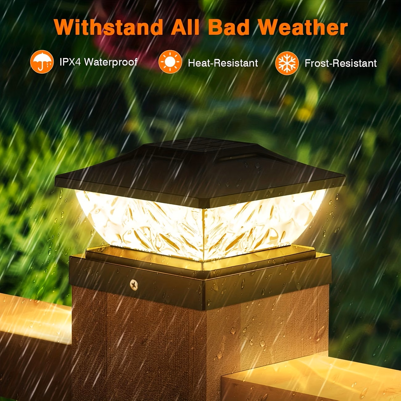 Outdoor Waterproof Villa Gate  - đánh giá và giá Solar Post Cap Light 4X4