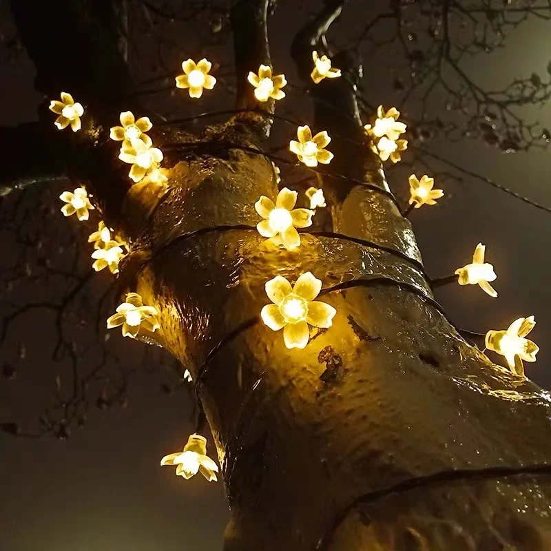 Solar Cherry Garden Flower Lig - đánh giá và giá Solar String Lights Outdoor 20M