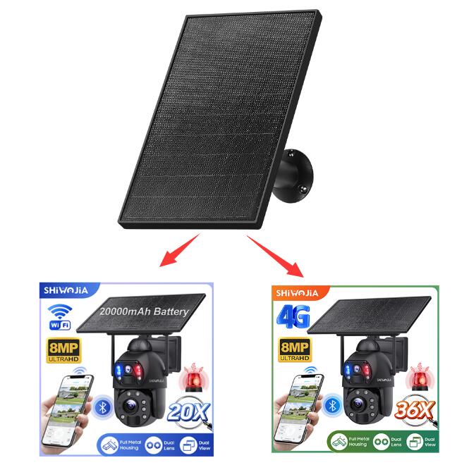 SHIWOJIA Tấm Pin Năng Lượng Mặ - đánh giá và giá Solar Security Camera Light