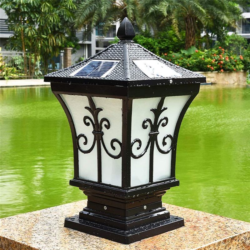 SHGO LED Solar Post Light Outd - đánh giá và giá Solar Garden Light Dusk To Dawn