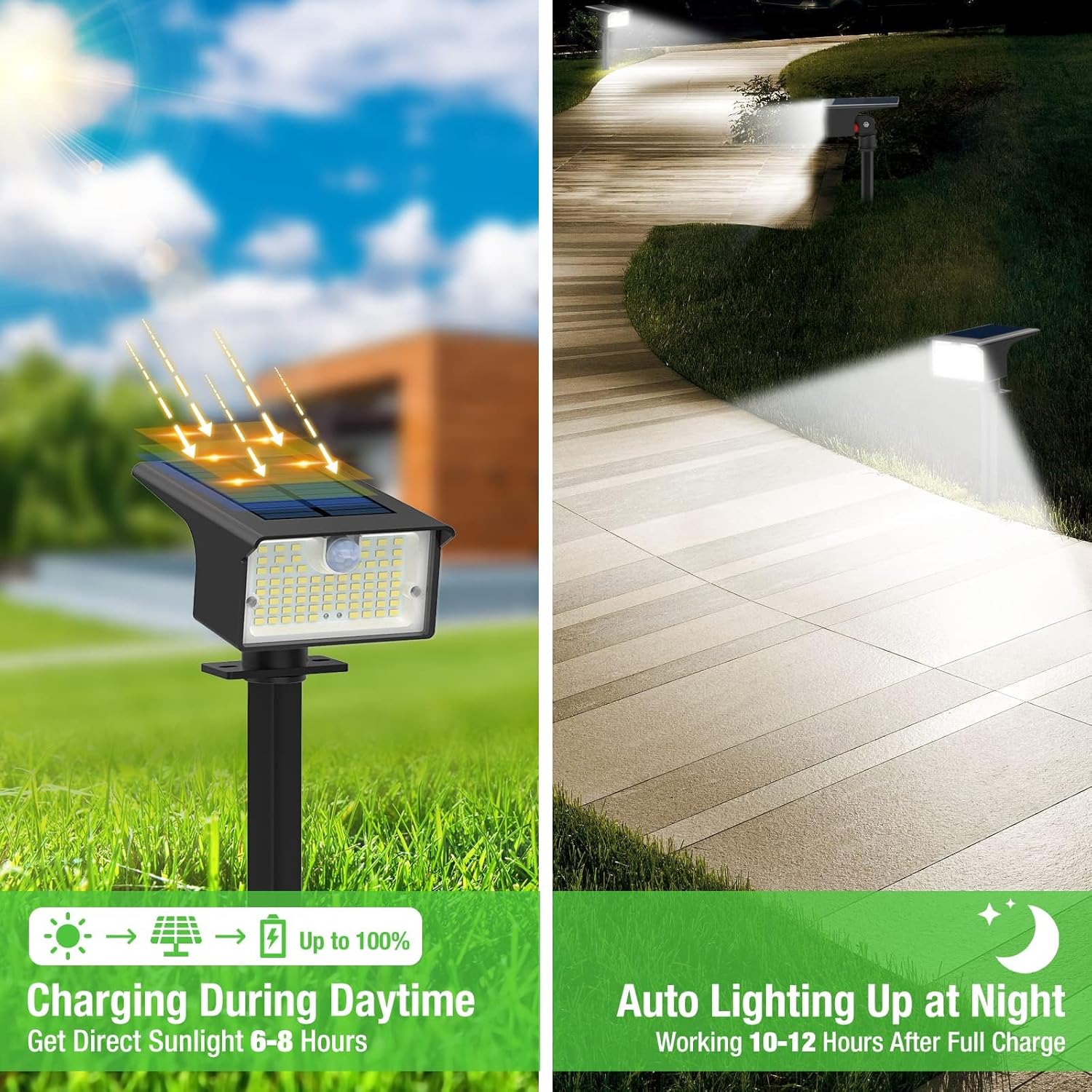 Solar Spot Lights Outdoor Moti - đánh giá và giá Solar Garden Spotlight Rgb