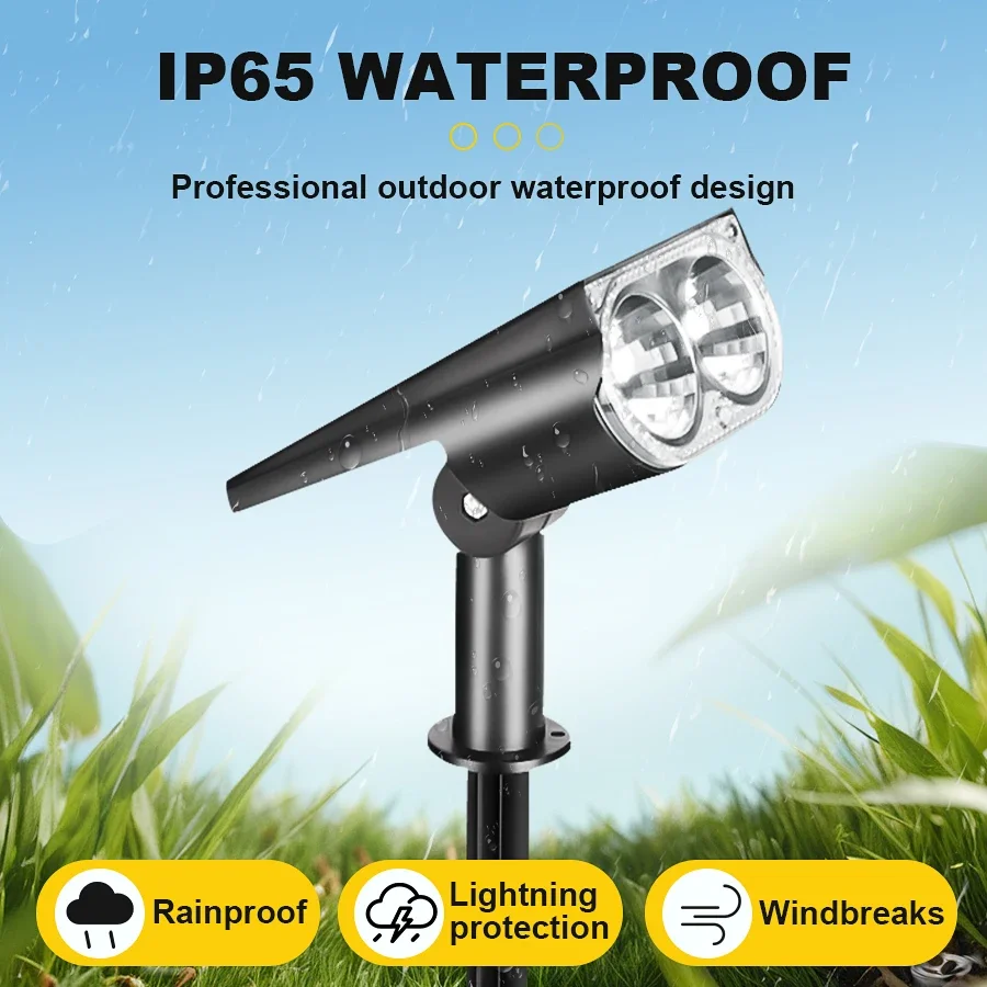 2LEDs RGB Solar Light Outdoors - đánh giá và giá Solar Garden Spotlight Rgb