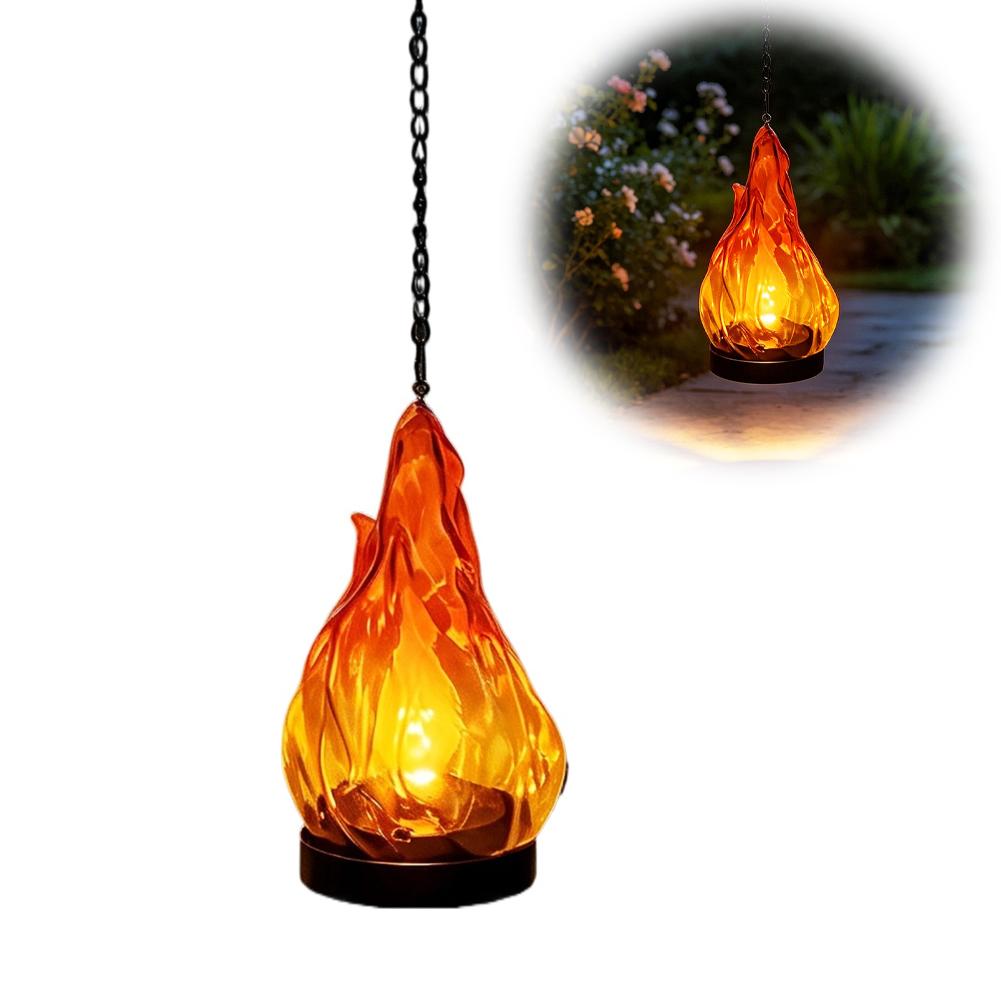 Solar Flame Hanging Lantern Li - đánh giá và giá Solar Garden Light Outdoor Waterproof