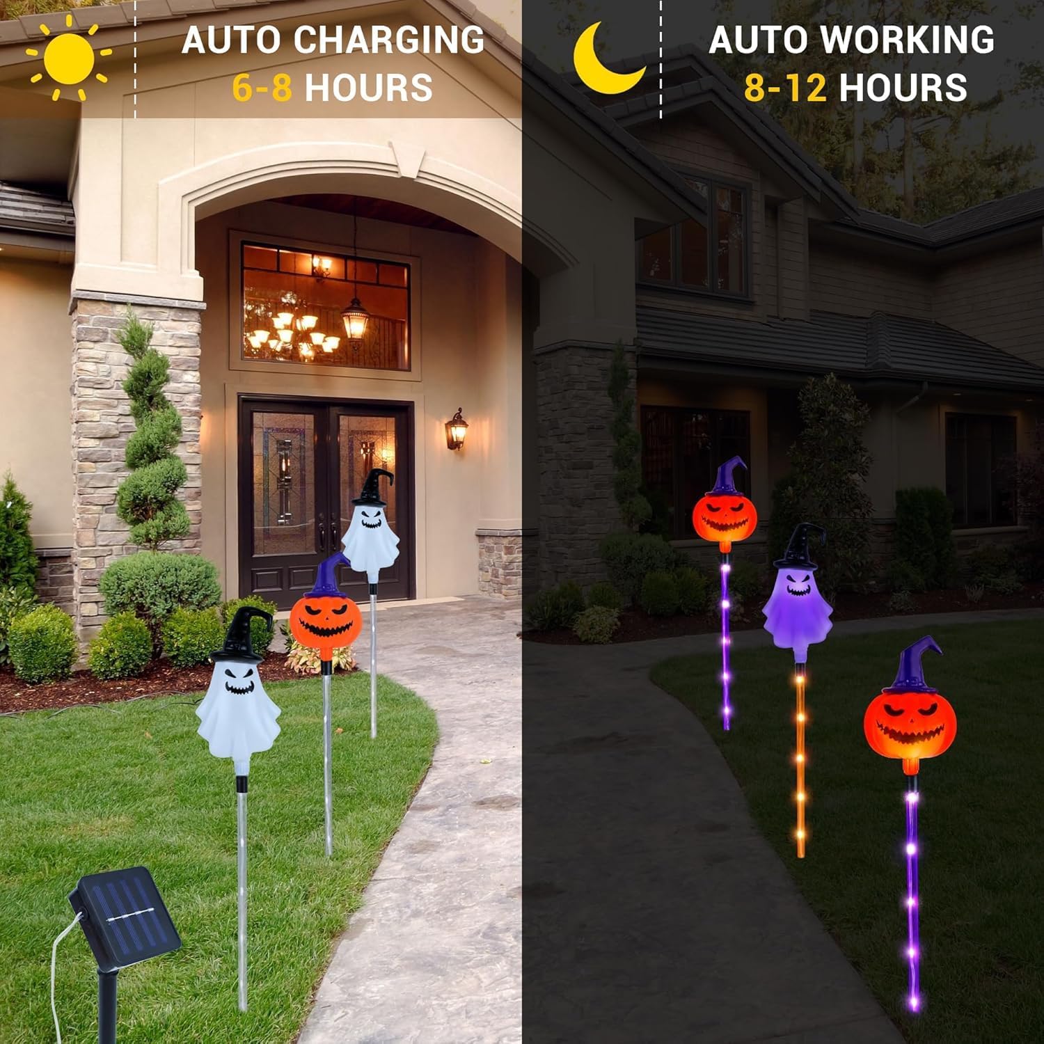 6 Pack Solar Halloween Pathway - đánh giá và giá Solar Pathway Lights 8 Pack