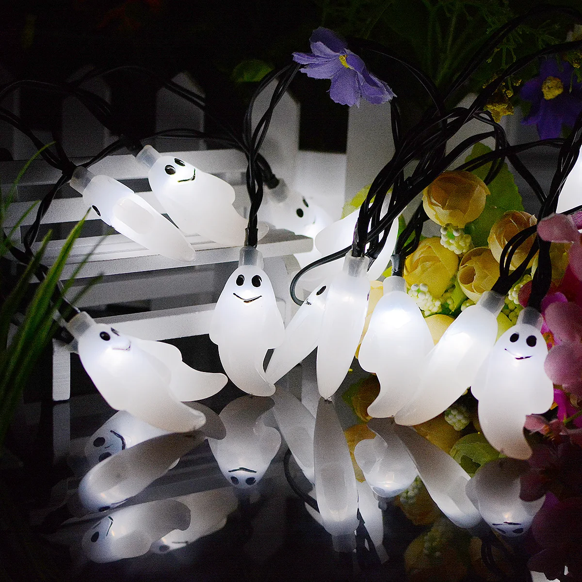 7m 50leds Christmas Solar Ghos - đánh giá và giá Solar String Lights Outdoor 20M