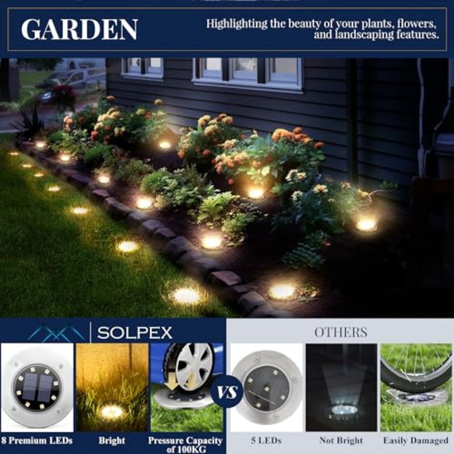 Solar Ground Lights Solar Ligh - đánh giá và giá Solar Garden Light Outdoor Waterproof