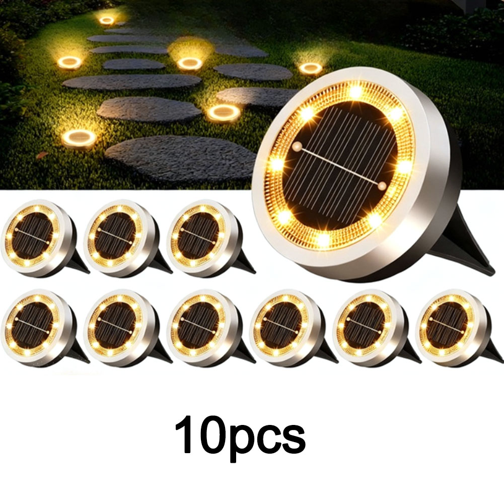 10 Pack Solar Powered 8-LED Gr - đánh giá và giá Solar Pathway Lights 8 Pack